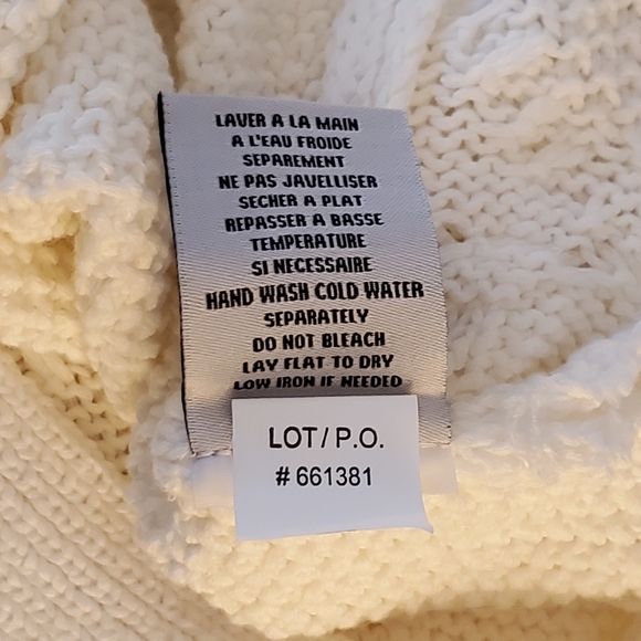 TRIBAL Size S White Cable Knit Sweater Vest - Picture 8 of 9